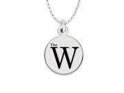 Mississippi U. For Women The W Laser Engraved Round Charm
