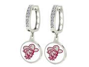 Eastern Kentucky Colonels CZ Hoop Earrings