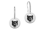 Columbus State Cougars Round Charm and CZ Earring