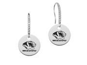 Missouri Tigers Round Charm and CZ Earring