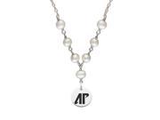 Austin Peay Governors Tin Cup Pearl Necklace with Round Charm