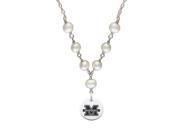 Marshall Thundering Herd Tin Cup Pearl Necklace with Round Charm