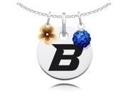 Boise State Broncos Necklace with Flower Charm