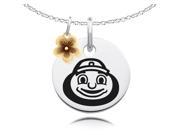 Ohio State Buckeyes Necklace with Flower Charm