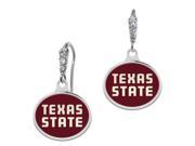 Texas State Bobcats Enamel CZ Cluster Earrings