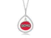 Southeast Missouri Redhawks Sterling Silver and CZ Necklace