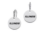 Illinois Fighting Illini Round CZ Cluster Earrings