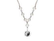 Morgan State Bears Tin Cup Pearl Necklace with Round Charm
