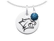 New Hampshire Wildcats Necklace with Crystal Ball Accent
