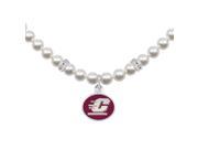 Central Michigan CMU White Pearl Necklace