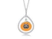 Idaho State Bengals Sterling Silver and CZ Necklace