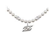 Akron Zips White Pearl Cutout Necklace