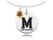 Maryland Terrapins Necklace with Flower Charm