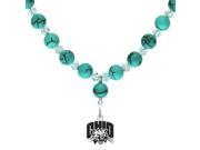 Ohio Bobcats Cutout Turquoise Necklace