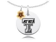 Texas Tech Red Raiders Necklace with Flower Charm