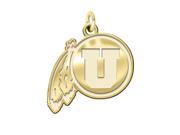 Utah Utes 14K Yellow Gold Natural Finish Cut Out Logo Charm