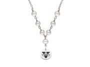 Valdosta State Blazers Tin Cup Pearl Necklace with Round Charm