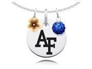 Air Force Falcons Necklace with Flower Charm