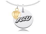 Florida Gulf Coast Eagles Necklace with Heart Charm