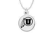 Utah Utes Laser Engraved Round Charm
