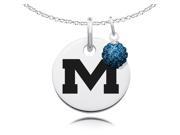 Mississippi Rebels Necklace with Crystal Ball Accent