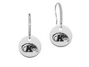 Kent State Golden Flashes Round Charm and CZ Earring