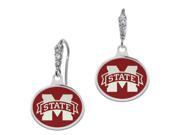 Mississippi State Bulldogs Enamel CZ Cluster Earrings