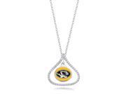 Missouri Tigers Silver and CZ Necklace