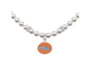 Boise State Broncos White Pearl Necklace