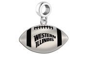 Western Illinois Leathernecks Football Dangle Charm