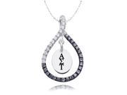 Alpha Sigma Tau Black and White Figure 8 Necklace