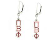 Pi Beta Phi Lavaliere Lever back Enamel Earrings