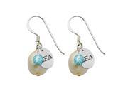Alpha Xi Delta Color and Freshwater Pearl Earrings