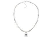 Kappa Alpha Theta Pearl Necklace with Round Charm