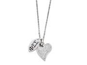 Phi Sigma Sigma Crystal Heart Necklace