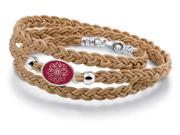 Sigma Kappa Brown Leather Bracelet