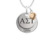 Alpha Sigma Tau LITTLE Necklace with Heart Accent