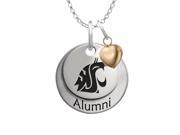 Washington State Cougars Alumni Necklace with Heart Accent