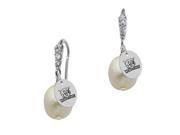 Weber State Wildcats CZ Cluster Pearl Drop Earring