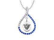 Georgia State Panthers Blue CZ Figure 8 Necklace