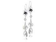 Texas State Bobcats Crystal and Pearl Earrings