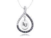 Liberty Flames Black and White CZ Necklace