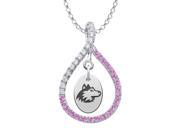 Northern Illinois Huskies Pink CZ Figure 8 Necklace