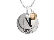 Northeastern Huskies MOM Necklace with Heart Accent Northeastern Huskies MOM Necklace with Heart Accent