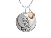 Boston University Terriers Mascot Necklace with Heart Accent