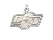 Oklahoma State Cowboys Sterling Silver Natural Finish Charm