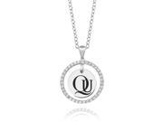 Quinnipiac Bobcats CZ Circle Necklace