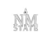 New Mexico State Aggies Charm Natural Finish Sterling Silver Logo