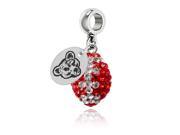 Cornell Big Red Crystal Football Charm