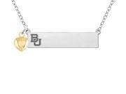 Baylor Bears Bar Necklace with Gold Heart Accent